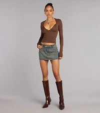 Own the Moment Long Sleeve Crop Top