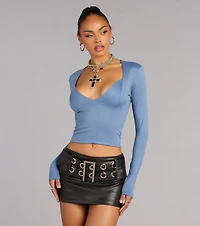 Own the Moment Long Sleeve Crop Top