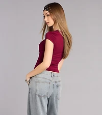 Lowkey Chic Short Sleeve V-Neck Top