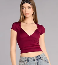 Lowkey Chic Short Sleeve V-Neck Top