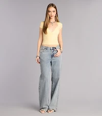 Lowkey Chic Short Sleeve V-Neck Top