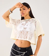 Varsity Crush Lace Jersey Top