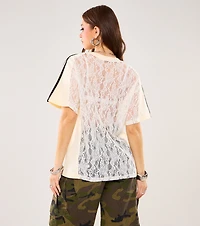 Sweet Talk Sheer Lace Jersey Top