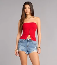Keep It Bold Hook and Eye Tube Top