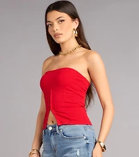 Keep It Bold Hook and Eye Tube Top