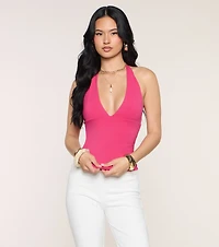 Keep It Cute V-Neck Halter Top