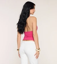 Keep It Cute V-Neck Halter Top