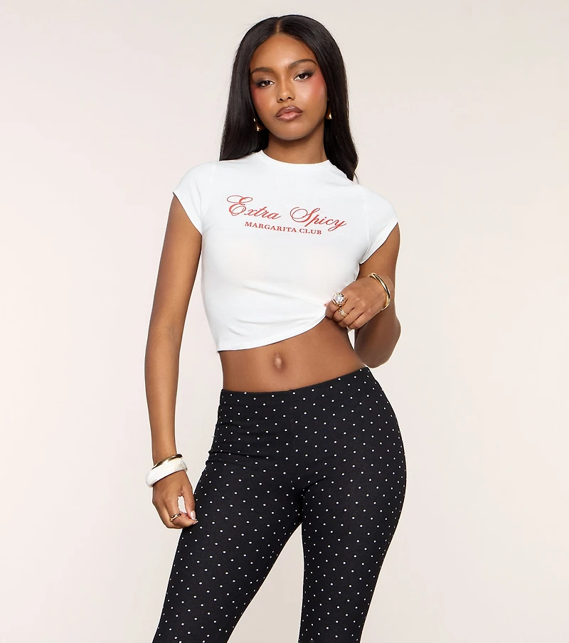 Extra Spicy Graphic Crop Tee