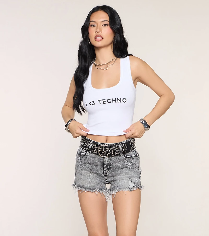 Techno Love Graphic Tank Top