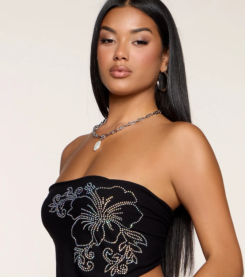 Diamond Tide Tube Crop Top