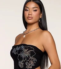 Diamond Tide Tube Crop Top
