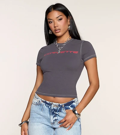 Fast Lane Corvette Crop Tee