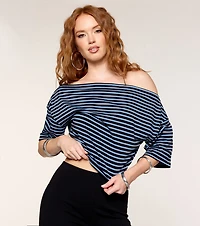 Plans Optional Striped Dolman Top