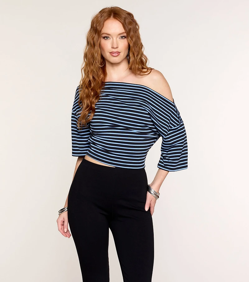 Plans Optional Striped Dolman Top