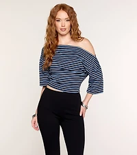 Plans Optional Striped Dolman Top