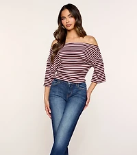 Plans Optional Striped Dolman Top