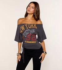 Team Tied Varsity Graphic Lace-Up Tee