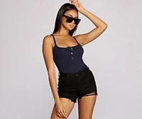 Back To Basics Henley Bodysuit