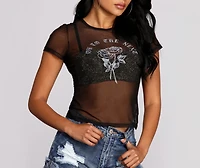 Wild Rose Mesh Top