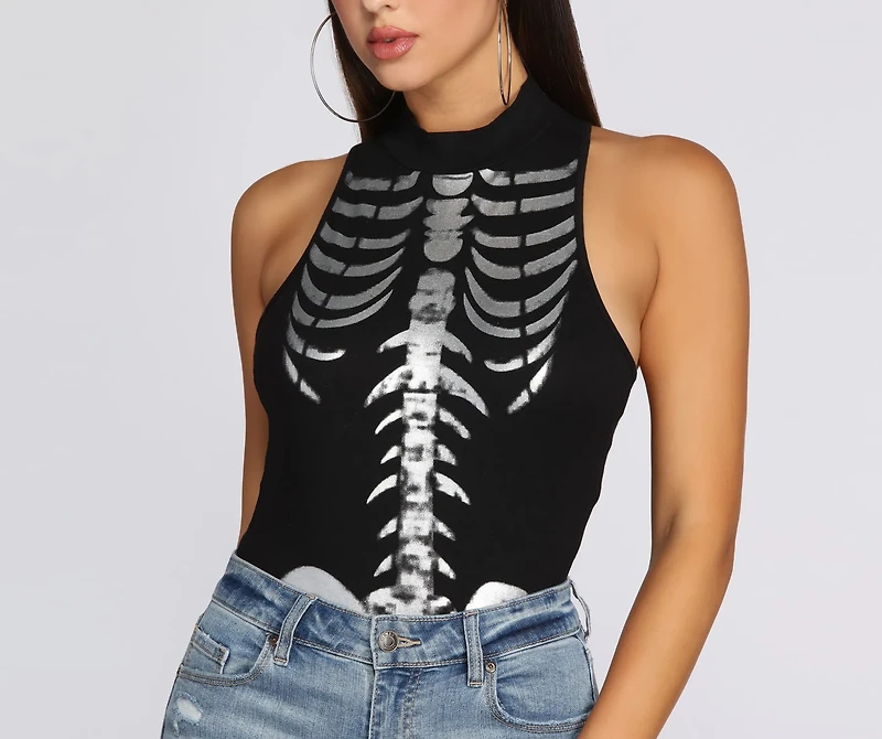 Sticks And Stones Skeleton Bodysuit