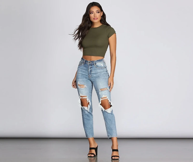Short And Sweet Cropped Tee