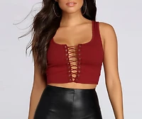 Lace Me Up Buttercup Top