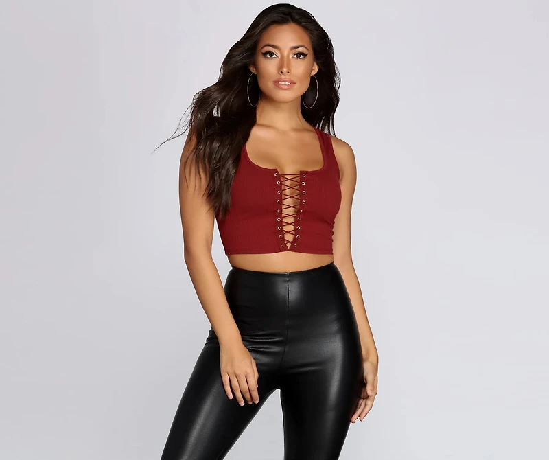 Lace Me Up Buttercup Top