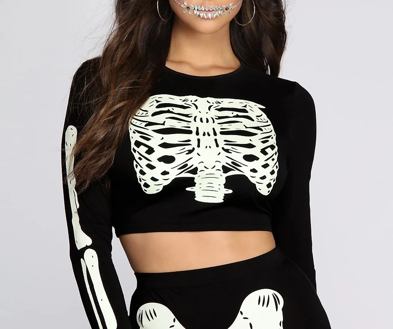 Glow-In-The-Dark Skeleton Top