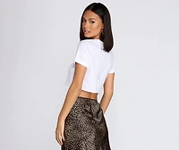 Queen Graphic Crop Top