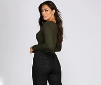 Cuter Crop Long-Sleeve Tee