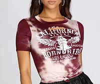 Tie Dye Biker Babe Crop Top