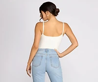 Basic Ribbed Knit Bodysuit