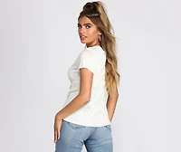 Casual Scoop Neck Tee