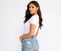Crossover Detail Crop Top