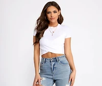 Crossover Detail Crop Top