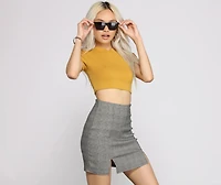 Sweet And Simple Short Sleeve Crop Top