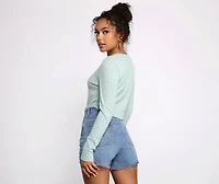 Thinking About You Ribbed Crop Top