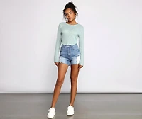 Thinking About You Ribbed Crop Top