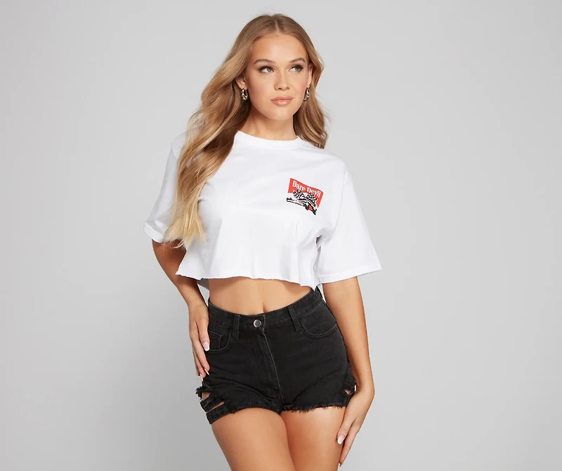 Daredevil Racing Graphic Crop Top