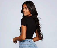 Just Bitten Cropped Graphic Tee
