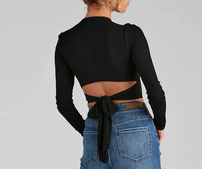 Go With It Ribbed Knit Crop Top