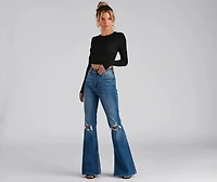 Go With It Ribbed Knit Crop Top