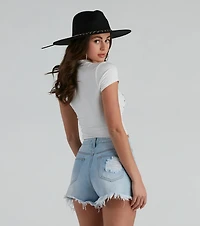 American Motorcycle Graphic Distressed Top