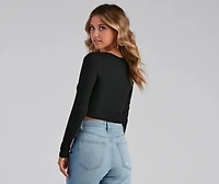 Ready Or Not Scoop Neck Crop Top
