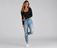 Ready Or Not Scoop Neck Crop Top