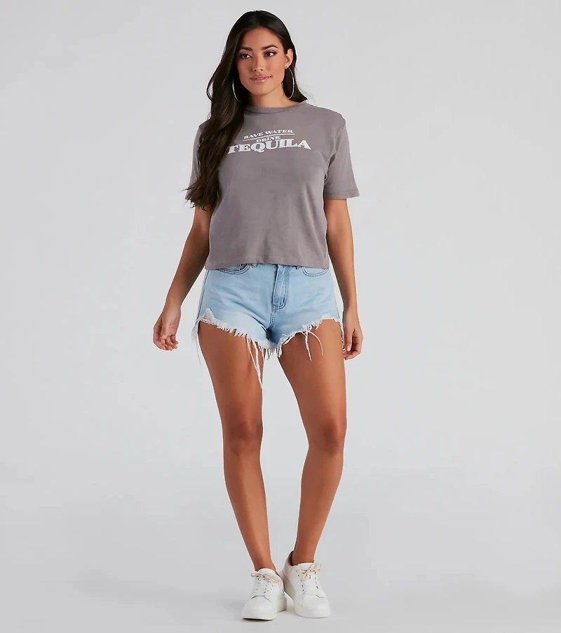 Save Water Vintage Graphic Tee