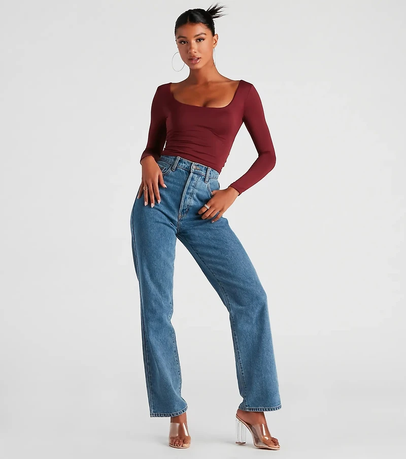 Clean Lines Scoop Neck Seamless Top
