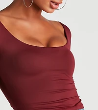 Clean Lines Scoop Neck Seamless Top
