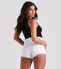 Hit Up The Basic Sleeveless Crop Top