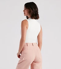 Smooth Silhouette Mock Neck Bodysuit